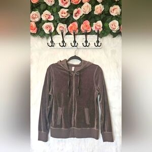 Old Navy Lingerie Velour Zip-Up Hoodie
